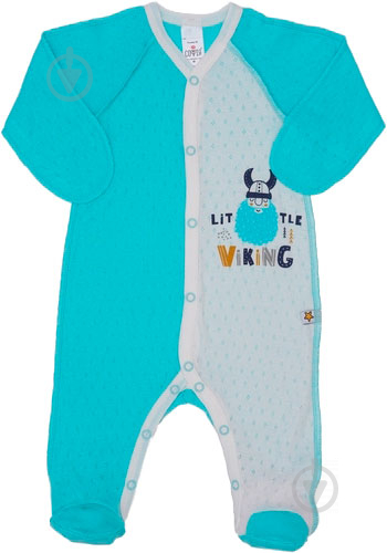 Комбинезон детский ТМ Софія MY LITTLE VIKING р.56 бирюзовый 170356 - фото 1