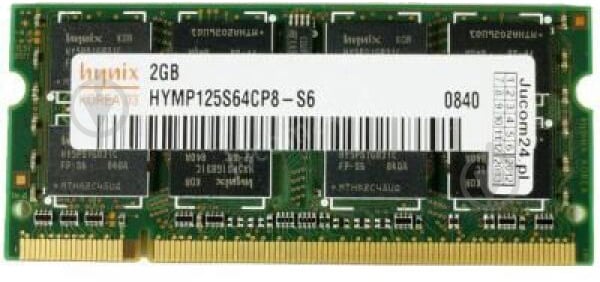 Оперативна пам'ять Hynix SODIMM DDR2 2 GB (1x2GB) 800 MHz (HYMP125S64CP8-S6 / HMP125S6EFR8C) - фото 1