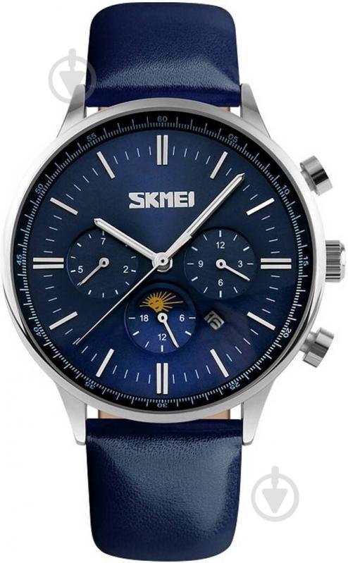 Наручные часы Skmei 9117 Silver case blue dail BOX (9117BOXSBL) - фото 1 Наручные часы Skmei 9117 Silver case blue dail BOX (9117BOXSBL) - фото 1