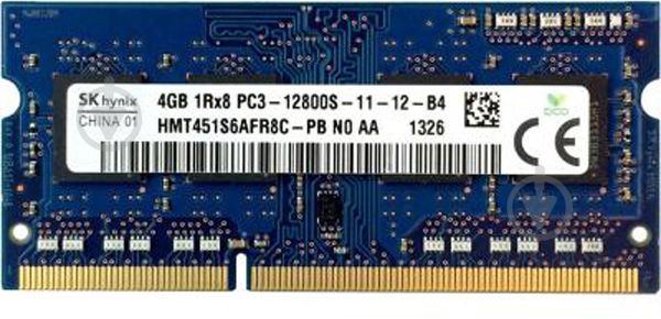 Оперативная память Hynix SODIMM DDR3 4 GB (1x4GB) 1600 MHz (HMT451S6AFR8C-PB) - фото 1