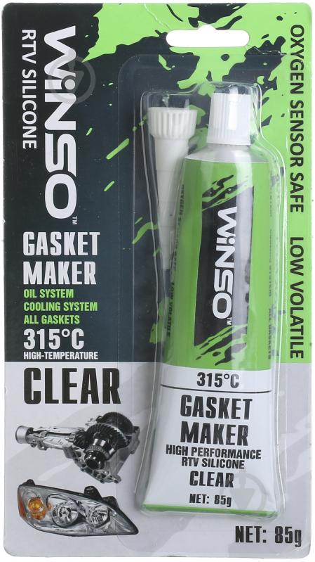 Герметик силіконовий WINSO GASKET MAKER CLEAR прозорий 85 г - фото 1