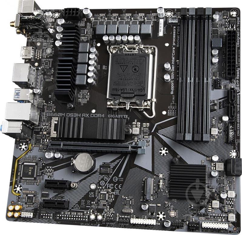 Материнская плата Gigabyte B660M DS3H AX DDR4 (Socket 1700, Intel B660, micro ATX) - фото 4 Материнская плата Gigabyte B660M DS3H AX DDR4 (Socket 1700, Intel B660, micro ATX) - фото 4