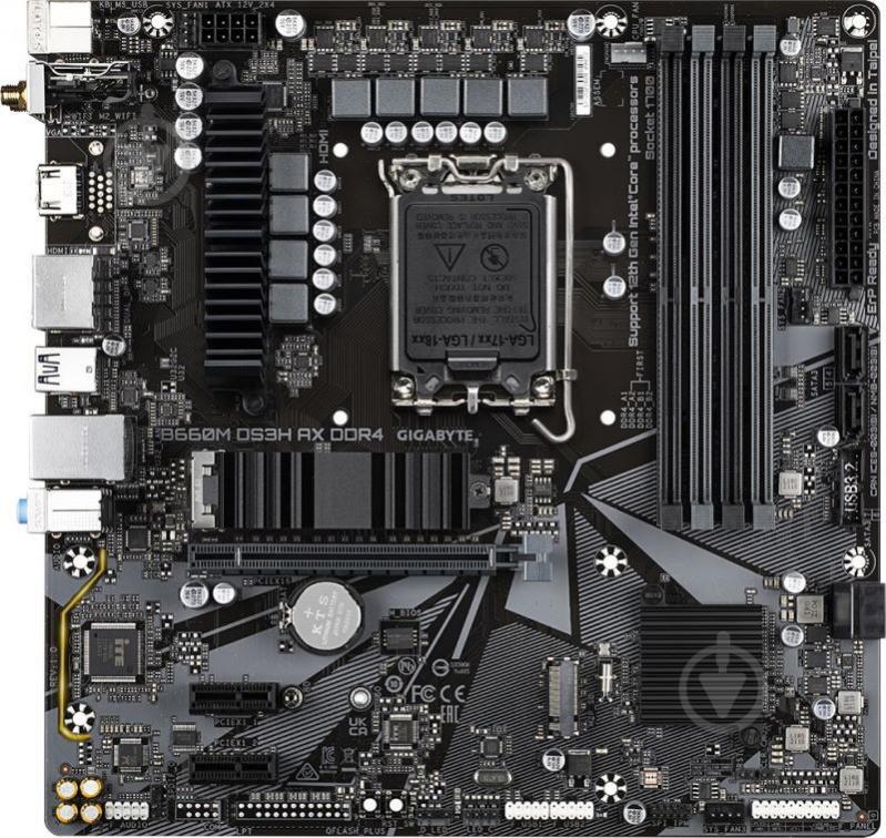 Материнская плата Gigabyte B660M DS3H AX DDR4 (Socket 1700, Intel B660, micro ATX) - фото 2 Материнская плата Gigabyte B660M DS3H AX DDR4 (Socket 1700, Intel B660, micro ATX) - фото 2