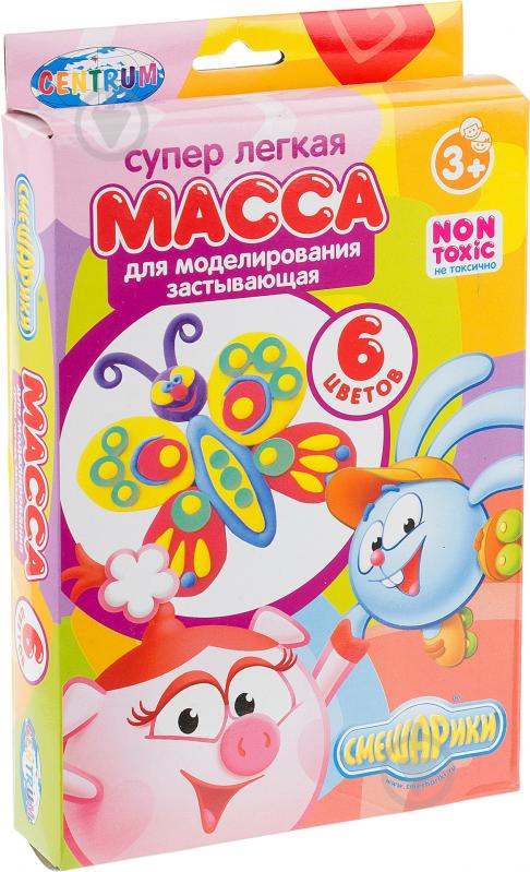 Маса для моделювання Смішарики 6 кольорів 85910М - фото 1 Маса для моделювання Смішарики 6 кольорів 85910М - фото 1