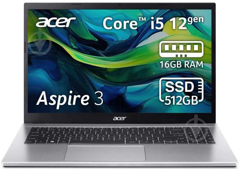 Ноутбук Acer Aspire 3 A315-59-560A 15,6" (NX.K6TEU.01D) silver - фото 1