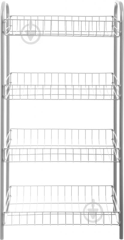 Етажерка 4-ох рівнева срібляста 790x410x230 мм сріблястий - фото 2
