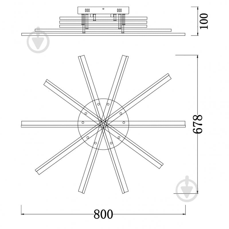 Люстра стельова Hopfen MAGI-5 WH 5x110 Вт LED-модуль білий - фото 5