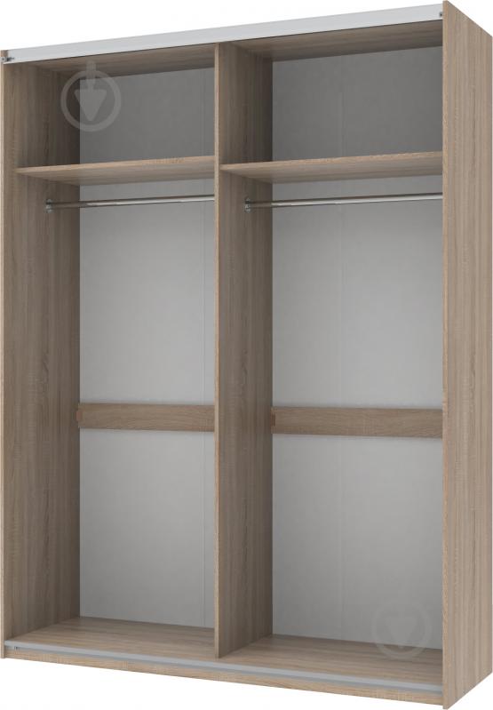 Шафа-купе Л-Кайзер Doros 1800x600x2130 мм білий/дуб сонома двері ДСП - фото 2