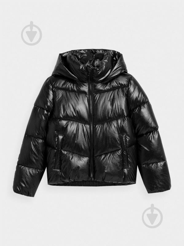 Пуховик для девочек демисезонный 4F DOWN JACKET F111 4FJAW22TDJAF111-20S р.122 черный - фото 7