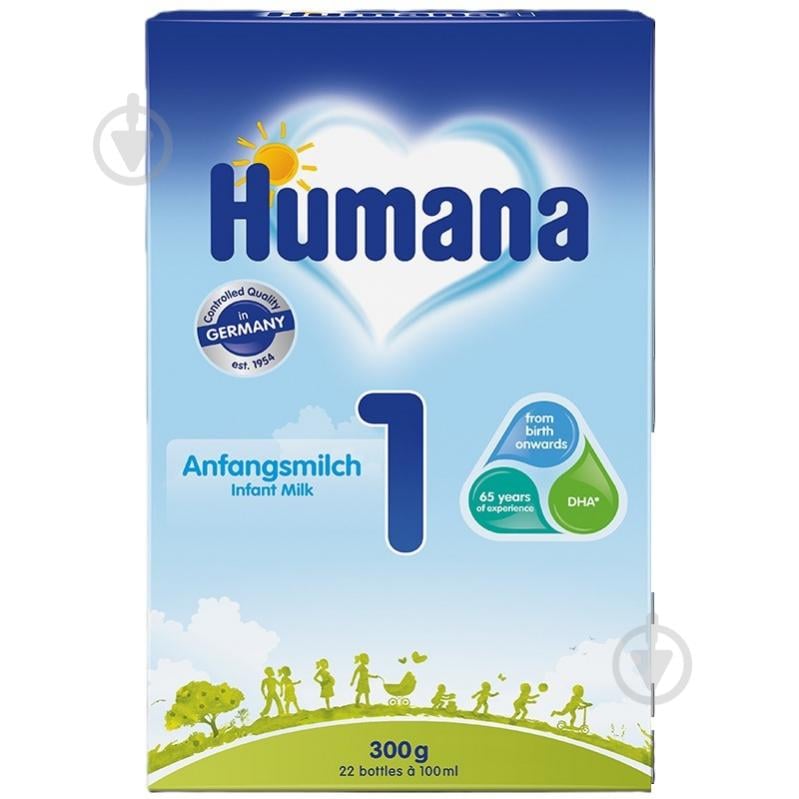 Суха молочна суміш Humana 1 із пребіотиками 300 г з 3 місяців - фото 1
