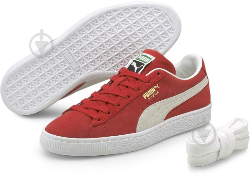 Кроссовки мужские демисезонные Puma Suede Classic XXI 37491502 р.47 красные - фото 7