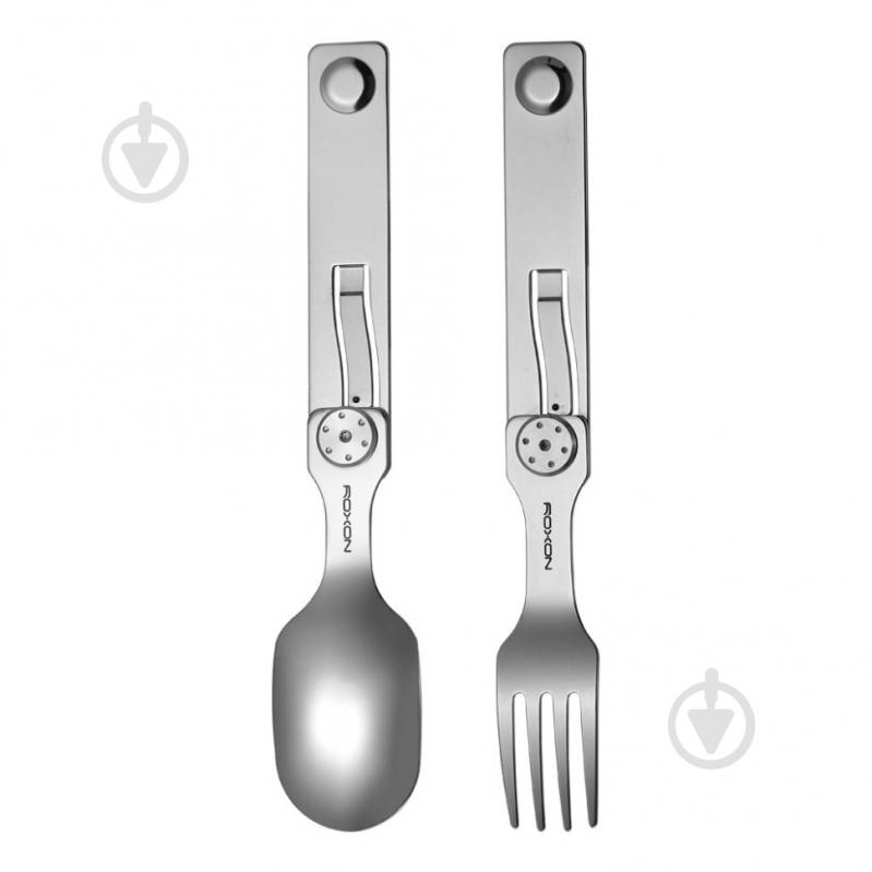 Набір столових приборів Roxon C2 2 in1 (ложка, виделка), нержавіюча сталь - фото 1 Набір столових приборів Roxon C2 2 in1 (ложка, виделка), нержавіюча сталь - фото 1