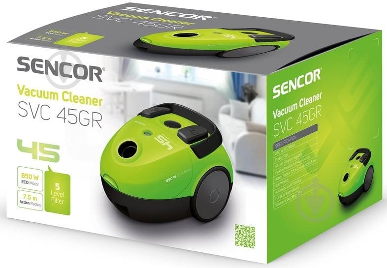 Пылесос Sencor SVC 45GR-EUE3 green/black - фото 18