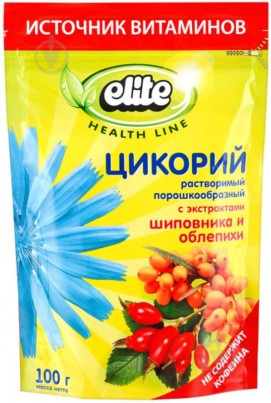 Цикорій розчинний Elite Health Line з екстрактами шипшини і обліпихи 100 г 8718868141224 - фото 1