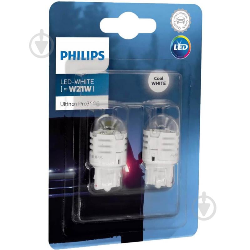 Автолампа светодиодная Philips Ultinon Pro3000 W21W 1,75 Вт 2 шт.(PS 11065U30CWB2) - фото 2