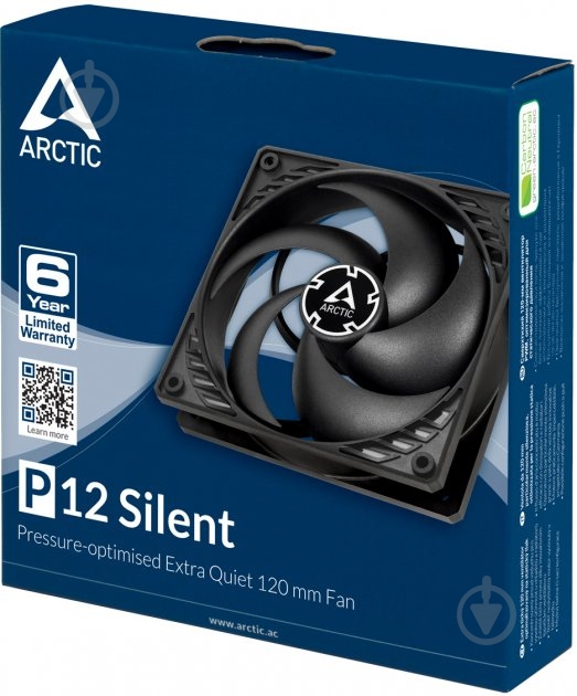 Корпусный кулер Arctic P12 Silent Black (ACFAN00130A) - фото 5