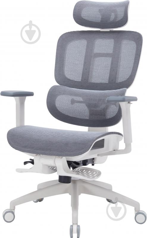 Кресло игровое OfficePro Skyline OC750-W-DG-DG - фото 3