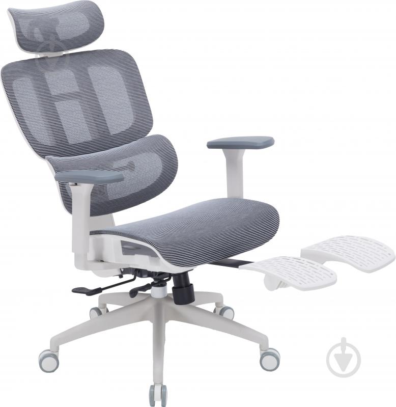 Кресло игровое OfficePro Skyline OC750-W-DG-DG - фото 5