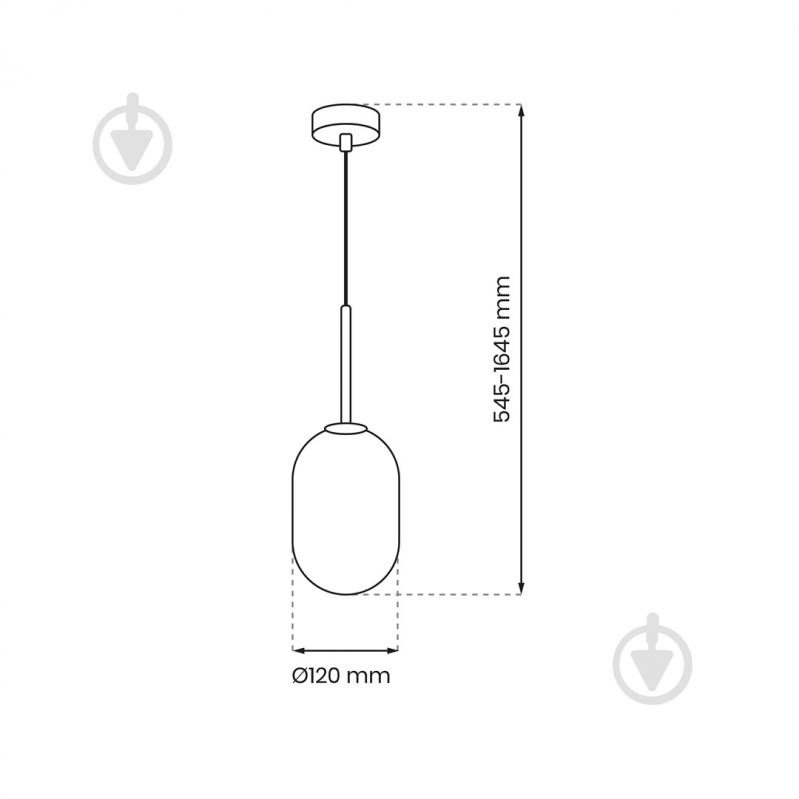 Светильник подвесной Milagro Lighting ALIAS fi 120 1x40 Вт /G9 черный/серый ML0322 - фото 2