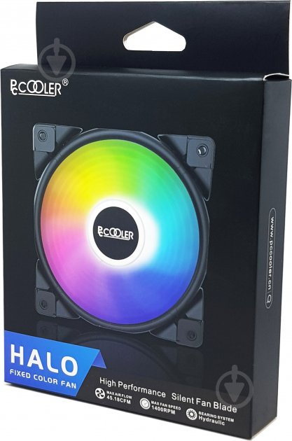 Корпусный кулер PcСooler Halo Fixed Color Fan - фото 5