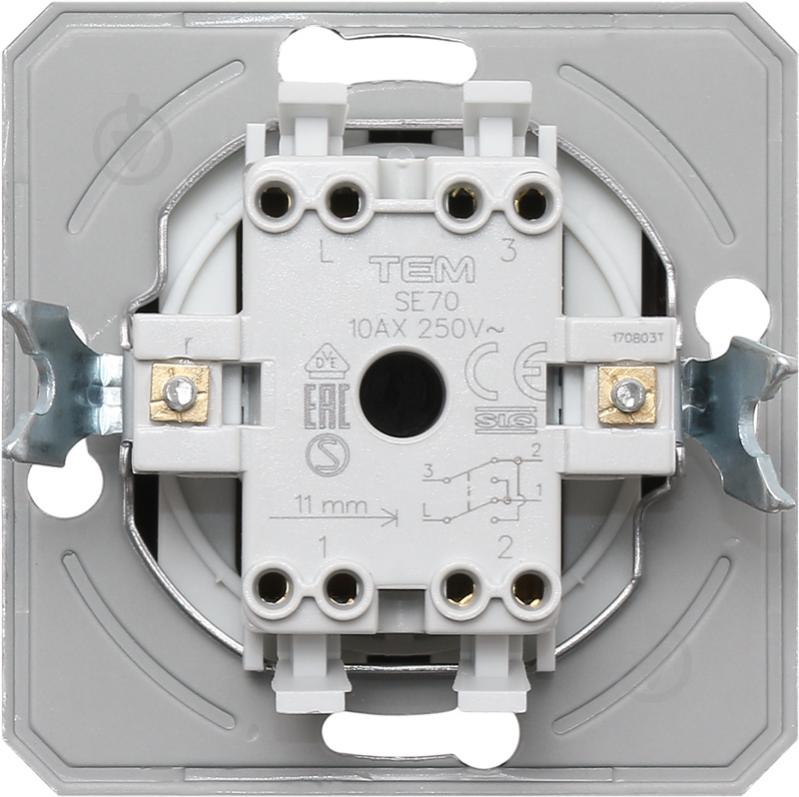 Переключатель перекрестный одноклавишный TEM Ekonomik без подсветки шоколадный SE70CBXO-U - фото 3