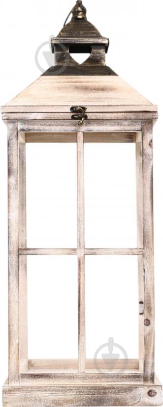 Підсвічник-ліхтар Tudor 27х27х71 см світле дерево TH23B053 Sensio - фото 1