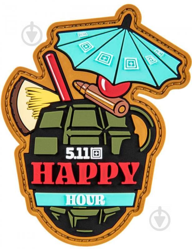 Нашивка 5.11 Tactical Happy Hour Patch Red 81665-460 - фото 1