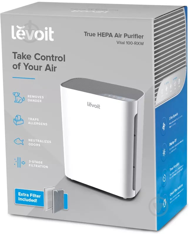 Очищувач повітря Levoit Vital Air Purifier Vital100-RXW (HEAPAPLVNEU0028) - фото 7