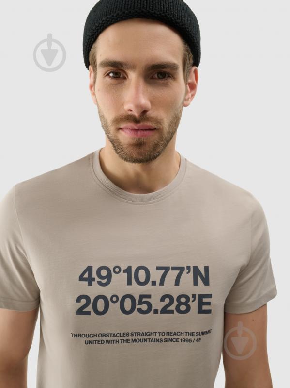 Футболка 4F TSHIRT M2209 4FWSS25TTSHM2209-26S р.3XL бежевый - фото 2 Футболка 4F TSHIRT M2209 4FWSS25TTSHM2209-26S р.3XL бежевый - фото 2