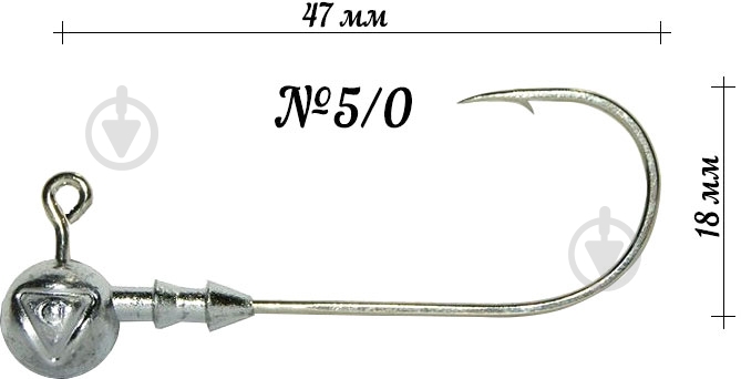 Джиг-головка Fishing Roi №5/0 7 г 5 шт. 50-7ВП-5