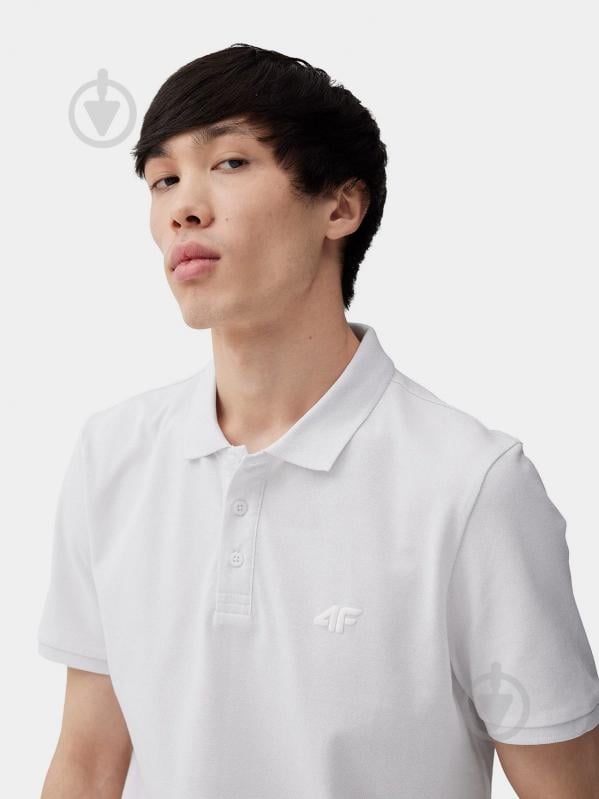 Поло 4F POLO SHIRT M137 4FRSS23TPTSM137-10S р.2XL білий - фото 5