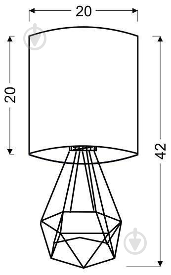 Настольная лампа декоративная Candellux GRAF 1x60 Вт E27 черный/белый 41-62925 - фото 2