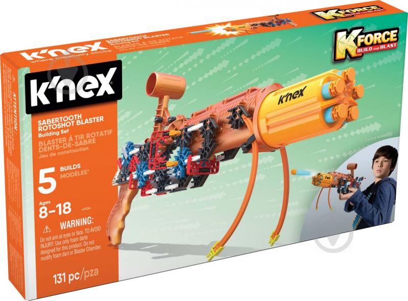 Конструктор K'Nex Sabertooth Rotoshot Blaster 47024 - фото 7