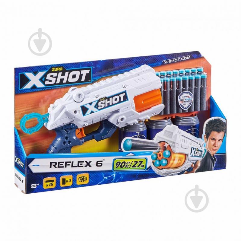 Швидкострільний бластер Zuru X-Shot EXCEL Reflex 6 (16 патронів) 36433Z - фото 1