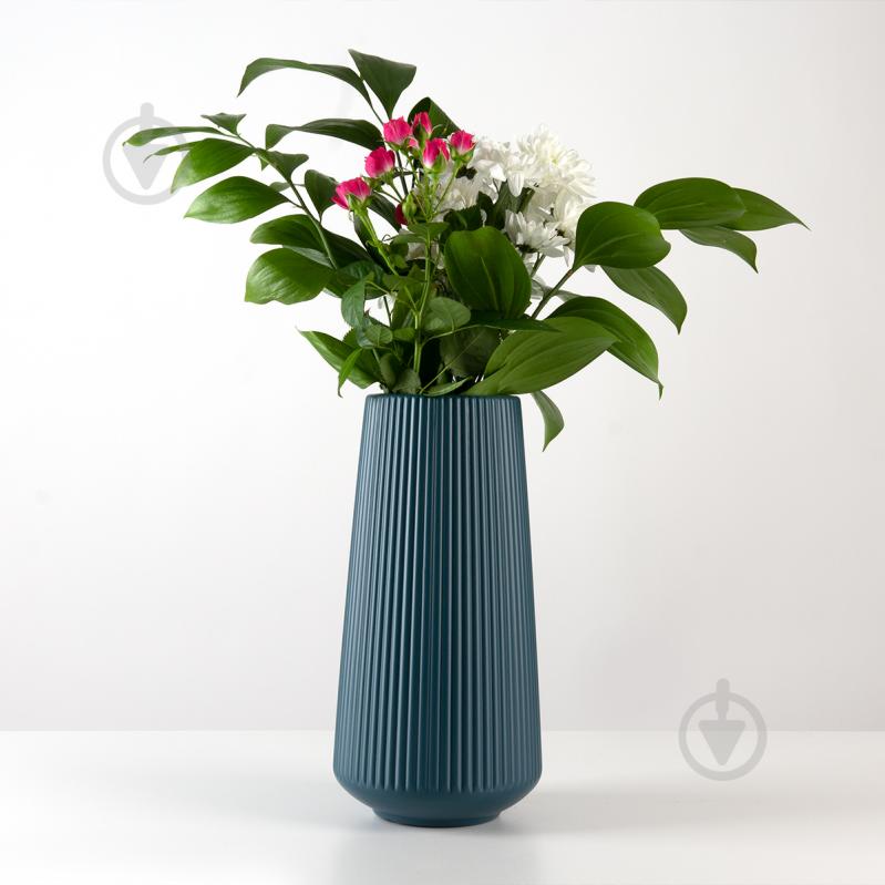 Ваза пластиковая MVM DH-FLOWERS-03 DARK BLUE 30 см DH-FLOWERS-03 DARK BLUE - фото 2