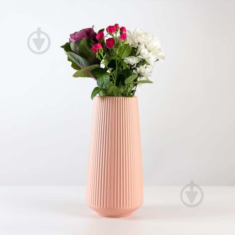 Ваза пластиковая MVM DH-FLOWERS-03 PINK 30 см DH-FLOWERS-03 PINK - фото 2