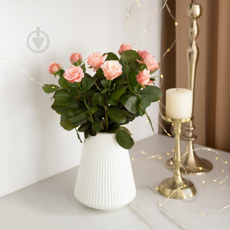 Ваза пластиковая MVM DH-FLOWERS-04 WHITE 20 см DH-FLOWERS-04 WHITE - фото 2