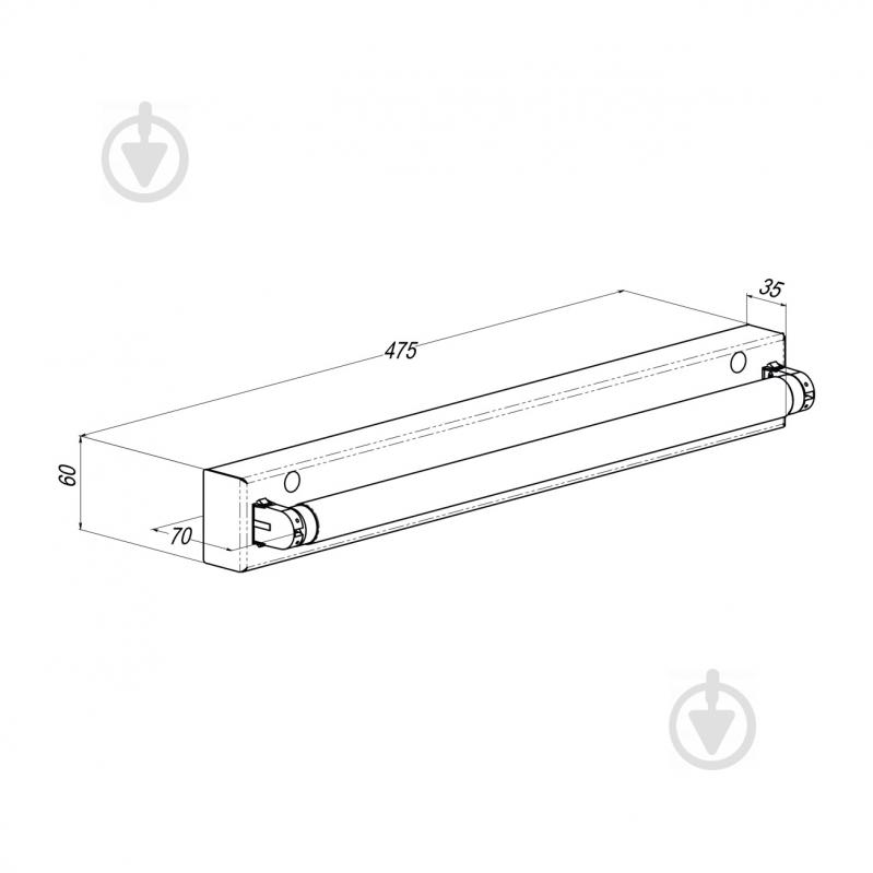 Облучатель ультрафиолетовый UV-BLAZE бактерицидный открытый 15W (лампа бактерицидная) - фото 3