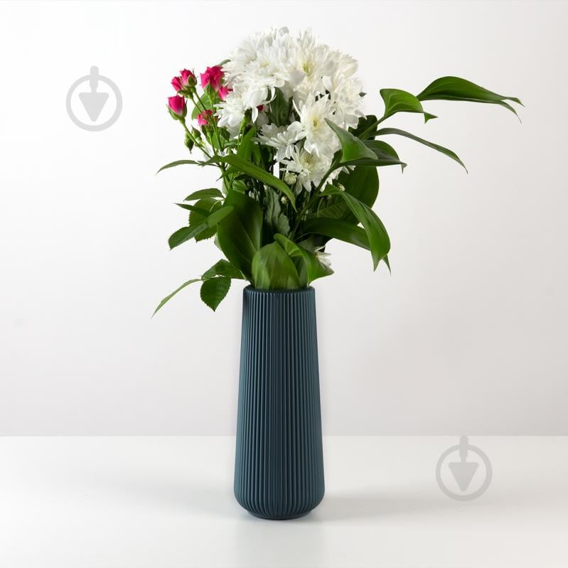 Ваза пластикова MVM DH-FLOWERS-05 DARK BLUE 23 см DH-FLOWERS-05 DARK BLUE - фото 2