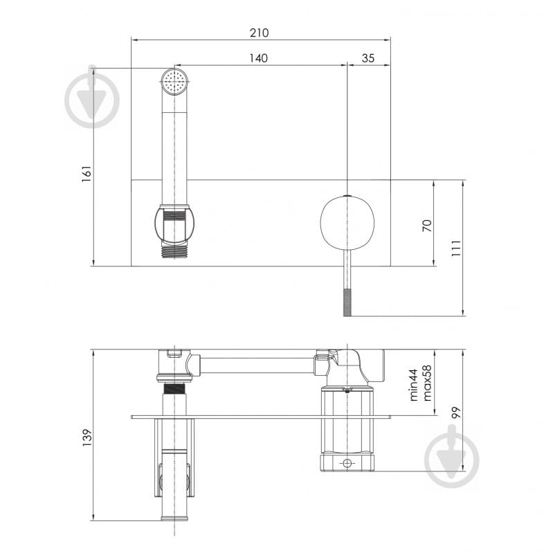 Набір для гігієнічного душу Imprese Brenta ZMK081906122 - фото 2