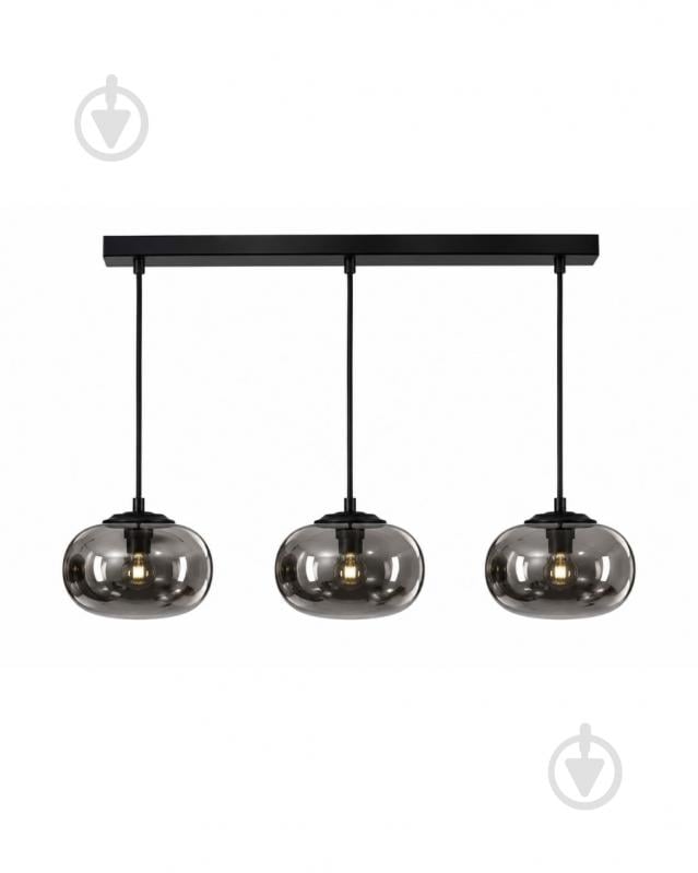 Люстра підвісна LIGHT SET SHANA 3PL 3xE14 чорний/димчастий - фото 1