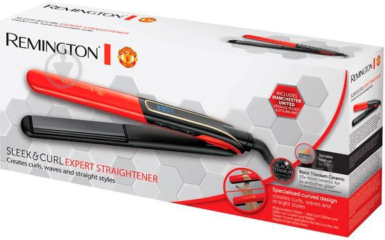 Випрямляч для волосся Remington S6755 Sleek&Curl Manchester United - фото 3