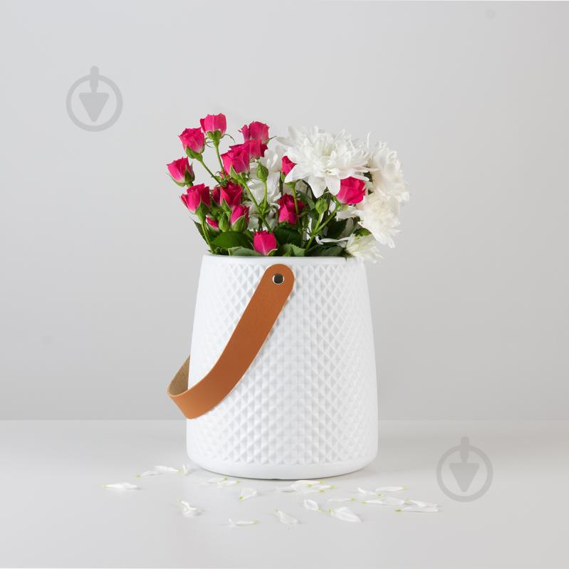 Ваза пластиковая MVM DH-FLOWERS-10 WHITE 17,5 см DH-FLOWERS-10 WHITE - фото 2