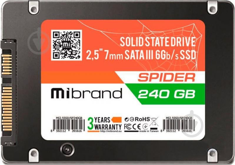 SSD-накопитель Mibrand 240GB 2,5" SATA III 3D TLC NAND (MI2.5SSD/SP240GB) - фото 2