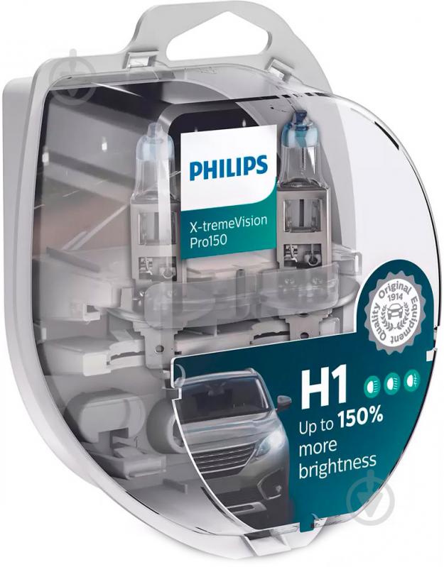 Автолампа галогенна Philips X-tremeVision Pro150 H1 55 Вт 1 шт.(PS 12258 XVP S2) - фото 3