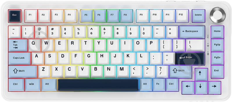 Клавіатура бездротова Ajazz MAX PLUS -Daydream Switch-Blue-White-Dark Blue-3 model-with screen- RGB (AK820MAX-DD-BWD) whi - фото 1 Клавіатура бездротова Ajazz MAX PLUS -Daydream Switch-Blue-White-Dark Blue-3 model-with screen- RGB (AK820MAX-DD-BWD) whi - фото 1