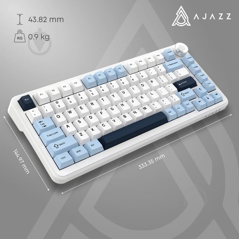 Клавіатура бездротова Ajazz MAX PLUS -Daydream Switch-Blue-White-Dark Blue-3 model-with screen- RGB (AK820MAX-DD-BWD) whi - фото 6 Клавіатура бездротова Ajazz MAX PLUS -Daydream Switch-Blue-White-Dark Blue-3 model-with screen- RGB (AK820MAX-DD-BWD) whi - фото 6