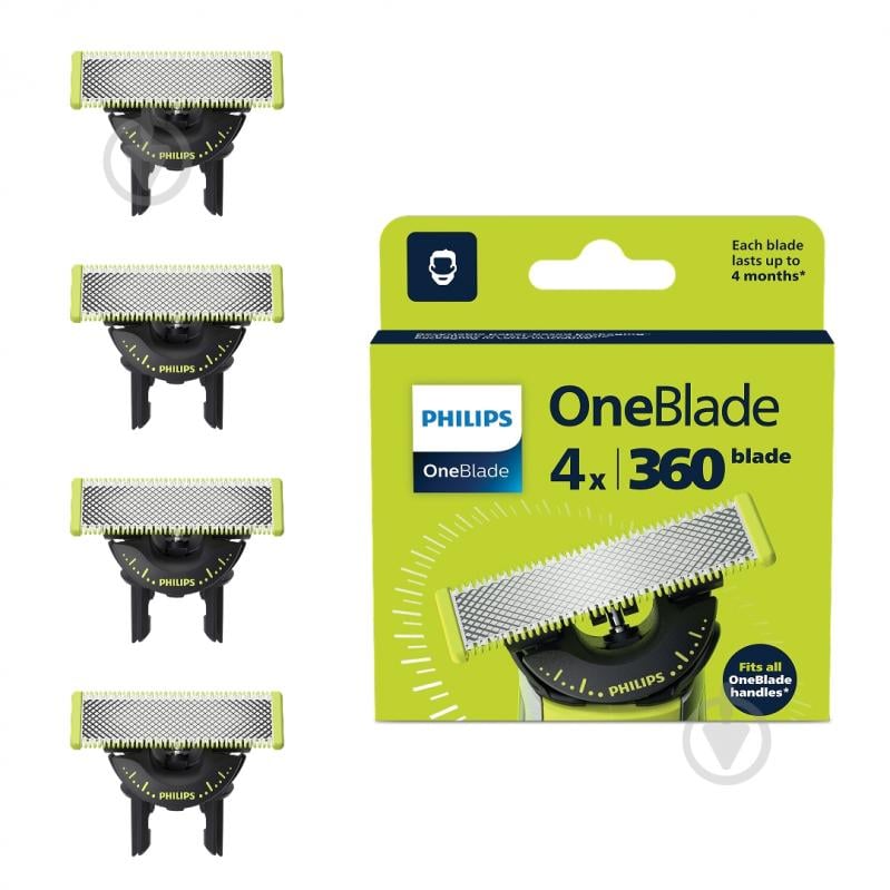 Лезвия сменные Philips OneBlade 360 QP440/50 - фото 1