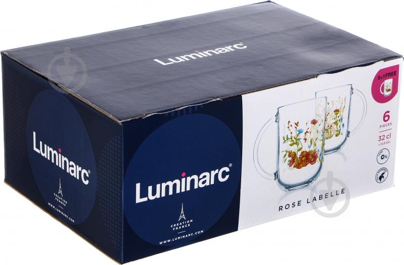 Набір чашок Luminarc Troquet Rose Labelle 320 мл 6 шт. N8915 - фото 3