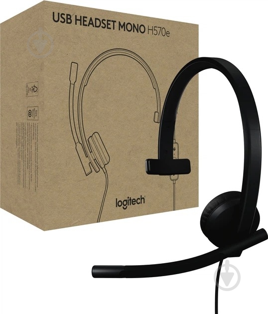 Гарнитура Logitech H570e Corded Mono USB Headset black (981-001426) - фото 1 Гарнитура Logitech H570e Corded Mono USB Headset black (981-001426) - фото 1
